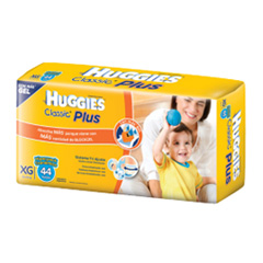 *PAÑAL HUGGIES CLAS.PLUS XG 44UN.
