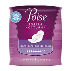 TOALL. POISE NOCTURAS  X 8 UN.