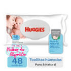 TOALL.HUM. HUGGIES PURO & NATURAL 80UN.