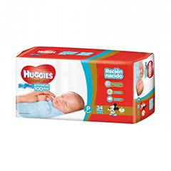 Pan?Al Recien Nacido Huggies 34 Un
