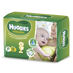 PAÑAL HUGGIES ACT.SEC PEQ. 12UN.