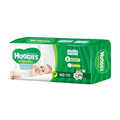 Pan?Al Recien Nacido Huggies Active Sec 40 Un