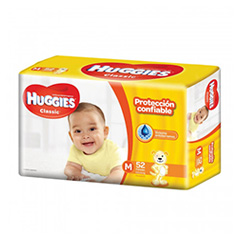 PAÑAL HUGGIES CLASSIC MED. 52UN.