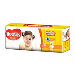 PAÑAL HUGGIES CLASSIC XXG 34UN.