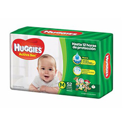 Pan?Al M Hiperpack Huggies Active Sec 52 Un