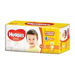 PAÑAL HUGGIES CLASSIC XG 8UN.