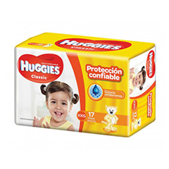 *PAÑAL HUGGIES CLASSIC MEGA XXG 17UN.