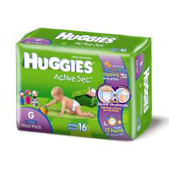 Pañales G Huggies x16un 