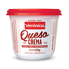 VERONICA QUESO CREMA SIN SAL AGREGADA X 250G