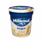 Yogur Milkaut Plus entero c/trozos de durazno x 125 gr.