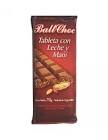 Ball Choc tableta leche y mani 70g.