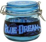 Tarro Vidrio Grande Dec/Azul