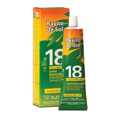 Rayito de sol crema bronceadora fps 18 x70g 
