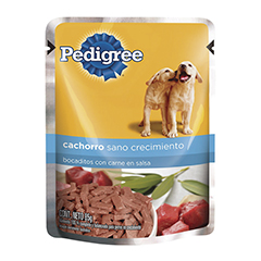 Alimento Pedigree Para Perros Cachorros Pouch Carne 85 Gr