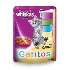 Alimento Para Gatos Carne Souffle Whiskas 85 Gr