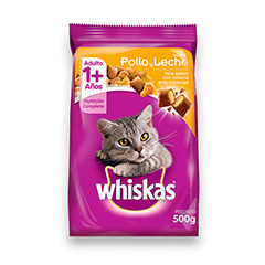 Alimento Para Gatos Whiskas Pollo Y Leche 500 Gr