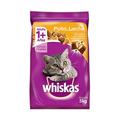 Alimento Para Gatos Pollo Y Leche Whiskas 3 Kg