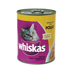 Alimento Para Gatos Adultos Pollo En Lata Whiskas 340 Gr