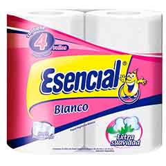 PAPEL HIGIENICO ESENCIAL BLANCO 30MTSX4U