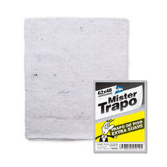 TRAPO DE PISO MISTER TRAPO EXTRA SUAVE BLANCO 62x48 CM