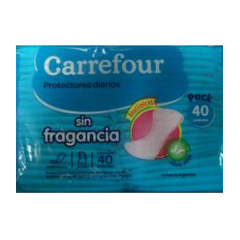 Protectores Diarios Sin Perfume Carrefour 40 Uni