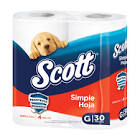 Papel higienico Scott simple hoja Mega 4u x 90m