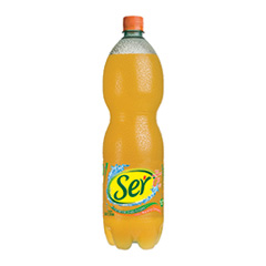 AGUA SER DURAZNO NARANJA CON GAS 1.5 LT