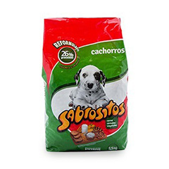 Alimento Para Perros Sabrositos Cachorros Carne, Cereales y Vegetales x 1.5 kg