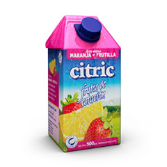 Jugo Citric Naranj- Frutilla Con Pulpa x 500 Ml.