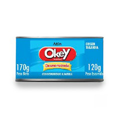 ATUN OKEY DESMENUZADO AL NATURAL 170G