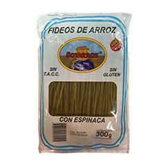 FIDEOS DE ARROZ ESPINACA