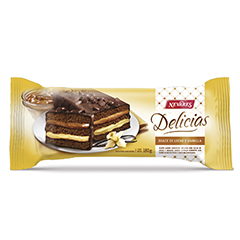BUDIN NEVARES DELICIAS DULCE DE LECHE Y VAINILLA 180G