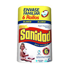Papel Higienico Sanidad Clásico X 6Un