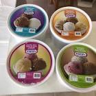 helado la montevideana x1.5 kg flan,dulce de leche, frutilla, granizado