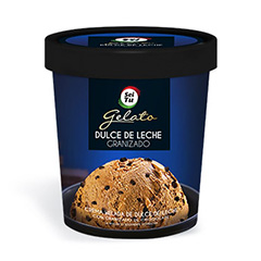 Helado Dulce De Leche Granizado Sei Tu 500 Gr