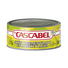 ATUN CASCABEL DESMENUZADO ACEITE Y AGUA 170 GR