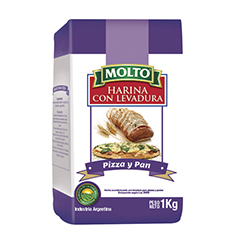 Harina Con Levadura Para Pizza Y Pan Molto 1 Kg