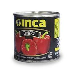 Pimientos Morrones Enteros Comunes Inca 185 Gr