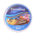 Helado Chocolate Vainilla Y Frutilla + Salsa De Chocolate Carrefour 1.5 Kg