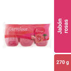 Jabon De Tocador Rosas Carrefour Pack 3 Un 270 Gr