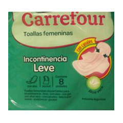 Toalla Femenina Incontinencia Activa Carrefour X8U