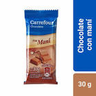 Tabletas De Chocolate Con Leche Y Mani Carrefour 80 Gr