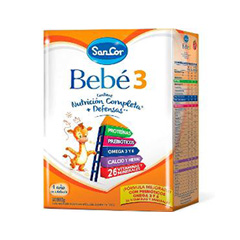LECHE EN POLVO SANCOR BEBE 3 NUT 800 GR