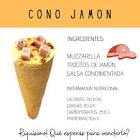 cono pizza jamon 