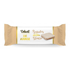 Deluxe de arroz bañadas con chocolate blanco sin gluten 115