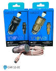 CARGADOR P/AUTO INOVA 2USB TIPO-C CAR12-08 
