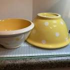 tazon de ceramica amarillo 