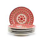 plato de ceramica rojo 